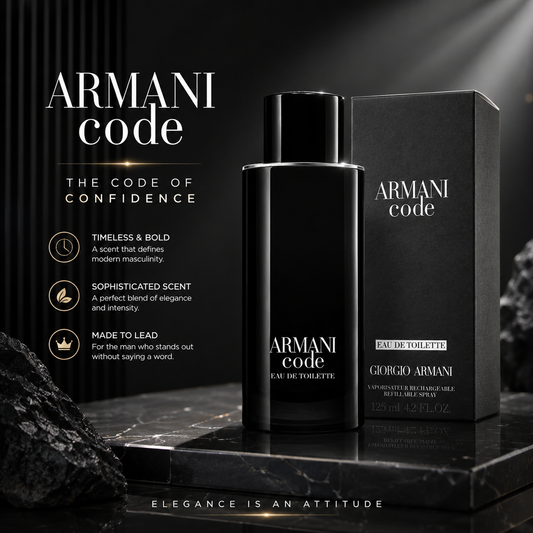 Giorgio Armani Code Eau de Parfum for Men 4.2 oz (125ml) EDP Spray – Long Lasting Luxury Men's Fragrance