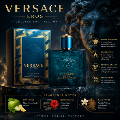 Versace Eros EDP 3.4oz Men's Cologne