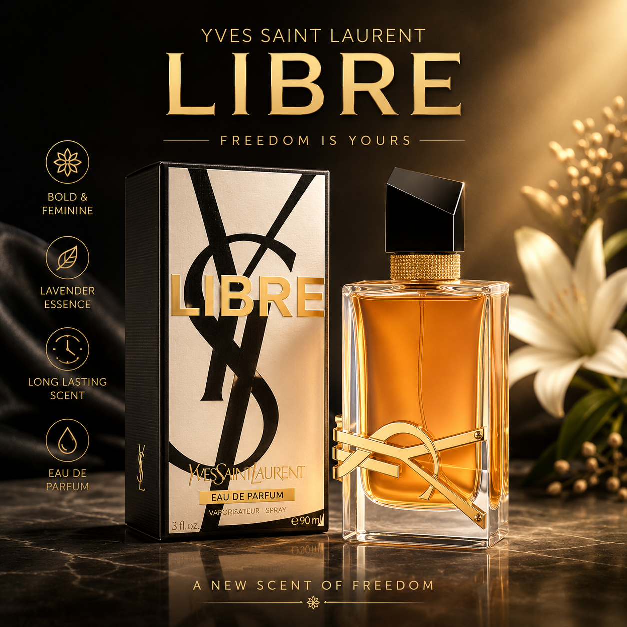 YSL Libre Intense Eau de Parfum 3oz for Women