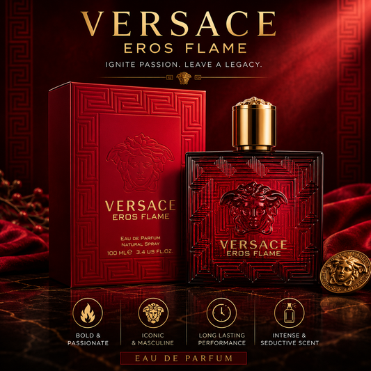 Versace Eros Flame Eau de Parfum 3.4 oz (100ml) Men's Cologne New Sealed
