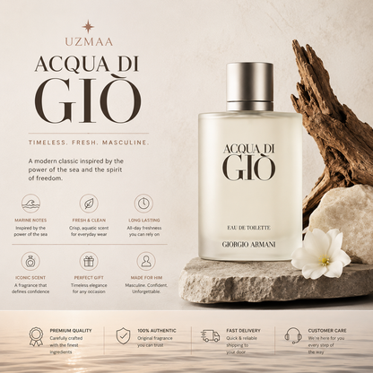 Armani Beauty - Acqua di Giò - Eau de Toilette - Cologne for Men - Long Lasting Fragrance with Bergamot notes, Jasmine, White Musks, Patchouli & Cedarwood